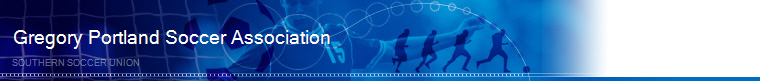 Gregory Portland Soccer Association banner